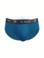 4pcs Men's Triangle Underwear With Letter Weave Band