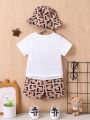 Baby Boy Geometric Printed Short Sleeve T-Shirt And Shorts Set