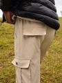 SHEIN In My Nature Men Flap Pocket Side Cargo Pants