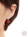 1pair Red Earrings As A Gift For Women's Date