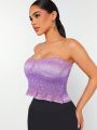 29th Street Ombre Sweater Knit Ruffle Hem Tube Top