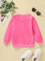 Girls' Cartoon Printed Sweatshirt