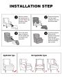 2pcs Feather Printing Wingback Armchair Chair Cover ,  Modern Style Elastic Polyester Fiber Detachable Slipcovers ​for Living Room & Bedroom Decor