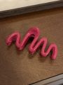 1pc Large Peach Pink Hair Clamp With 13cm Long Teeth For Thick Hair, Wave Design, Bun Clip Shark Clip Hair Accessory
