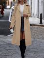 SHEIN Frenchy Double Breasted Belted Trench Coat
