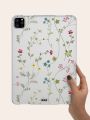 Floral Painted Clear Case Compatible With iPad