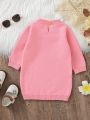 Baby Girls' Cartoon Pattern Sweater Dress