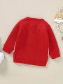 Baby Boys' Red Casual Cute Christmas Cardigan