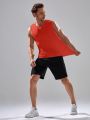 Men Reflective Graphic Sports Tank Top