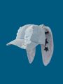 1pc Long Rabbit Ear Denim Baseball Cap, Street Style Hat With Graffiti, Millennium, Sweet & Spicy, Vintage, Distressed, Holes, Duckbill, Harbor Wind, Dance Fashion