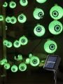 12pcs Halloween Lights, 12 LED Waterproof Halloween Eyeball String Lights, Holiday Decoration Scary with 8 Modes Steady/Flickering Lights, Halloween Indoor/Outdoor for Party Garden Yard Decor, Green