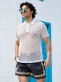 Men'S Knitted Short Sleeve Polo Shirt