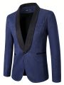 Men's Jacquard Shawl Collar Blazer