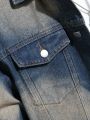 Men's Water Washed Denim Jacket With Flap Pockets Without Hoodie