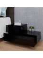 P2 Grade 15mm Led Nightstand 2 Drawer Bedside End Table Bedroom
