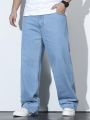 Men's Plus Size Fleece-lined Denim Pants