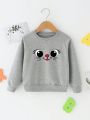 Young Girls Cartoon Graphic Sweatshirt