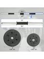 Gymax 66Lbs 2 in 1 Adjustable Dumbbell Set Strength Training Set Home Gym Exercise