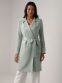 Jacqueline City Double Breasted Belted Trench Coat