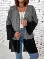 Plus Size Casual Patchwork Jacket