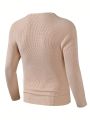Manfinity Homme Men's Double Breasted V-neck Loose Cardigan Sweater