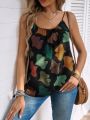 Women's Leaf Printed Camisole Tank Top