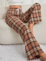 Plaid Drawstring Pyjama Bottoms
