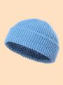 Plain Knit Men's Flat Cap