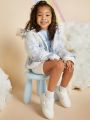 Little Girls' Tie Dye Hooded Warm Jacket