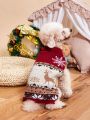 PETSIN Christmas Reindeer Patterned Pet Sweater, For Ferret