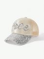 SHEIN SXY Letter Graphic Sequin Decor Baseball Cap