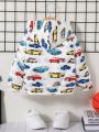 SHEIN Baby Boys' Cartoon Car Pattern Hooded Jacket