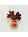 1pc Christmas Tree Cartoon Elk Shaped Felt Pendant Diy Material, Cute Gift For Christmas Decoration