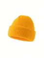 Solid Color Knitted Men's Beanie
