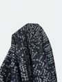Women's Plus Size Shawl Collar Sequined Open Front Blazer Jacket