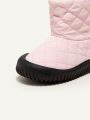 Cozy Cub Girls' Pink Snow Boots, Fashionable Design, Comfortable And Warm