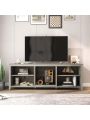 TV Stand Storage Media Console Entertainment Center, without Drawer, Grey Walnut