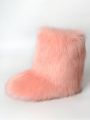 Women's Winter Long Boots, Warm Lined, Fashionable And Personalized Mid-calf Slippers Boots
