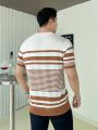 Men's Striped Short Sleeve Knitwear