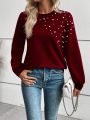Pearl Beaded Sweatshirt