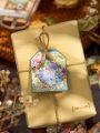 Random Design #flower Shop Vintage Botanical Floral Collage Shaped Hang Tag Decorative Stickers For Journal Planners
