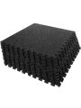SUPERJARE 0.56“ Thick Exercise Equipment Mats, 12 Tiles EVA Foam Mats with Rubber Top