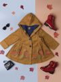 Cartoon Pattern Jacket For Little Girls