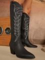 Styleloop Embroidery Women's Knee-high Boots