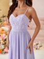 SHEIN Belle Minimalist Style Bridesmaid Cami Dress