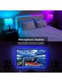 1pc Rgb Led Strip Light, 30led/m, Controlled By 24keys Infrared And Smart App, Flexible Led With Usb Port, Color Changing With Music, Ideal For Tv, Pc, Bedroom, Party Decoration