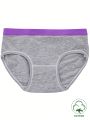 6pcs/Set Color-Blocked Triangle Panties For Tween Girls