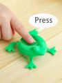 5pcs Random Color Small Size Jumping Frogs Stress Relief Toy, Classic Traditional Jumping Frog Vintage Small Toy