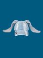 1pc Rabbit Ear Long Denim Baseball Cap Washed Graffiti Millennium Style Sweet And Spicy Street Trend Dance Hip Hop Hat