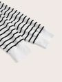 SHEIN Maternity Striped Long Sleeve Round Neck T-Shirt